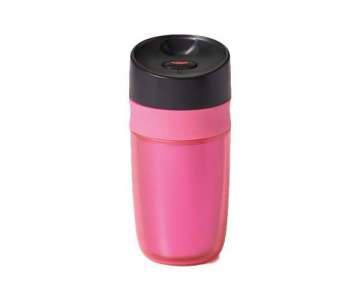 Single Travel Mug doppelwandig, pink, 0.28 lt (neu)