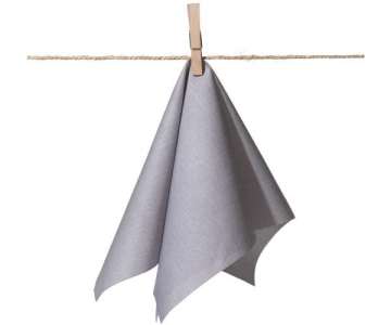 Serviette 40x40cm, silbergrau/hellgrau, 20 Stk.