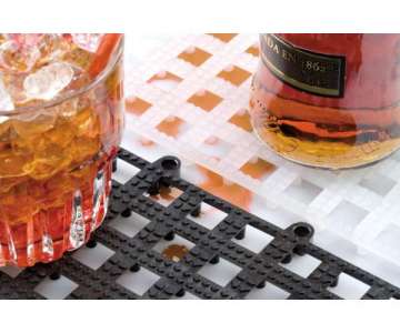 Glsermatte 33x33cm zusammensteckbar transparent