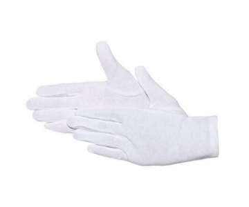 12 Paar Baumwoll-Handschuhe mit Noppen, weiss Gr.10
