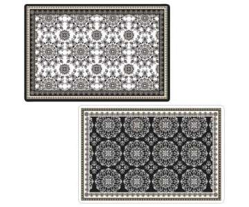 Art Around the World Black and White Tischset dopp. 45x30