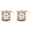 Time for Coffee 2er Porzellanbecher 300 ml in GB, braun