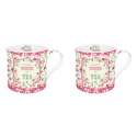 Time for Tee 2er Porzellanbecher 300 ml in GB, pink