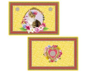 Fancy Animals Katze Tischset doppelseitig 45x30 cm