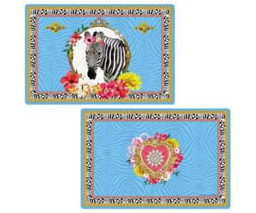 Fancy Animals Zebra Tischset doppelseitig 45x30 cm