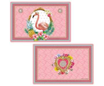 Fancy Animals Flamingo Tischset doppelseitig 45x30 cm