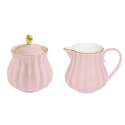Royal Pink m. Gold 2er Set Milchknn. & Zuckerd. je 200 ml
