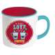 Retro Break Coffee Keramikbecher 300 ml, rot