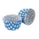 Cupcake Formen weiss/blau gepunktet, blau, 32 Stk.