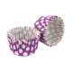 Cupcake Formen weiss/violet gepunktet, 32 Stk.