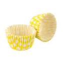 Cupcake Formen weiss/gelb gepunktet, 32 Stk.