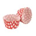 Cupcake Formen weiss/rot gepunktet, 32 Stk.