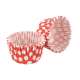 Cupcake Formen weiss/rot gepunktet, 32 Stk.