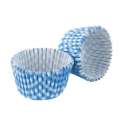 Cupcake Formen weiss/kariert, blau, 32 Stk.