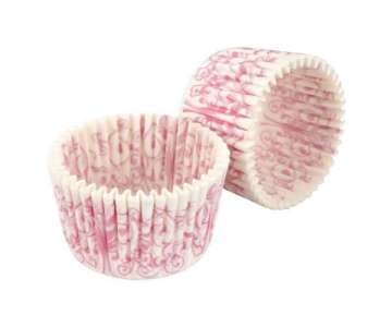 Cupcake Formen Scroll, pink, 32 Stk.