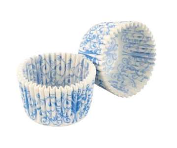 Cupcake Formen Scroll, blau, 32 Stk.