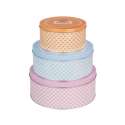 Cake-Dosen Set 3-tlg. Diamant-Muster,  25.5/22/17 cm