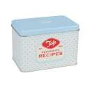 Aufbewahrungsdose fr Rezepte m. 20 Rezeptkarten, blau