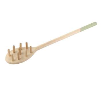 Spaghettilffel, grn, Buchenholz