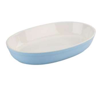 Keramik Auflaufform oval, 33x23x5.5 cm, blau