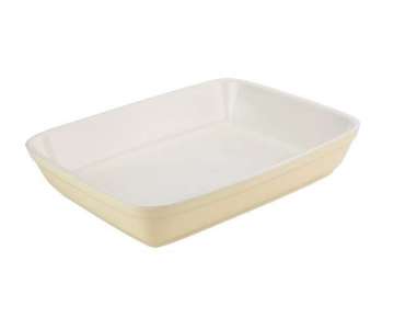Keramik Auflaufform rechteckig, 23.5x18.5x5 cm, cream