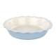 Keramik Whenform rund, 26.5x6 cm, blau