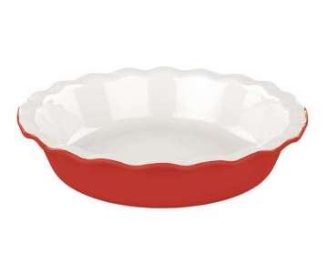 Keramik Whenform rund, 26.5x6 cm, rot