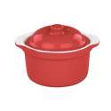 Keramik Mini Cocotte, 11x13x8 cm, rot