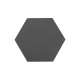 Hexagon Schneidebrett schwarz, 22.8x20.3 cm