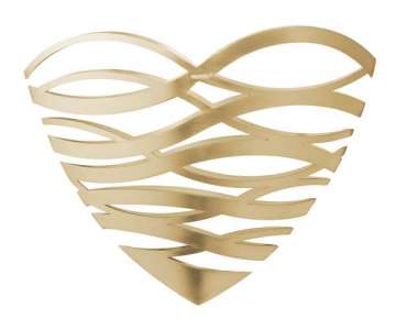 Tangle Ornament f. Tre Herz gross, Messing