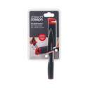 Slice&Sharpen Rstmesser m. Schrfer, rot/grau, 21.5 cm