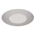 Prsentationsteller rund, H: 3.4 cm,  31 cm, Elfenbein/Sil.