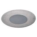 Prsentationsteller rund, H: 3.4 cm,  31 cm, Lakritze/Silb.