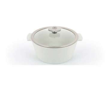 RVL 2 Kasserolle rund m. Glasd.,  22 cm, 2.4 l, weiss, Gas.