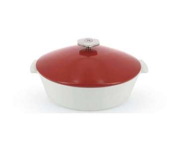 RVL 2 Kasserolle oval, 33x27x16 cm, 4.2 l, rot, Gasherd