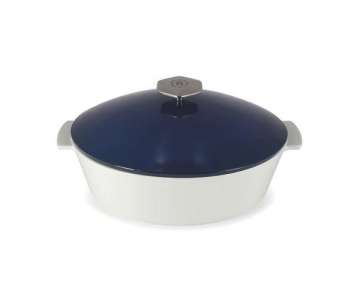 RVL 2 Kasserolle oval, 33x27x16 cm, 4.2 l, blau, Gasherd