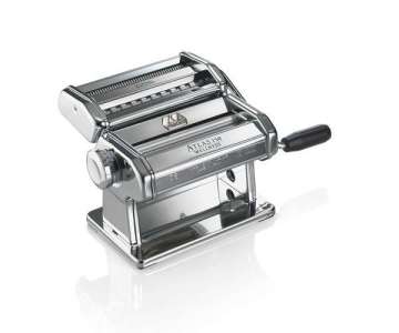 Nudelmaschine mit Klemmen und Kurbel