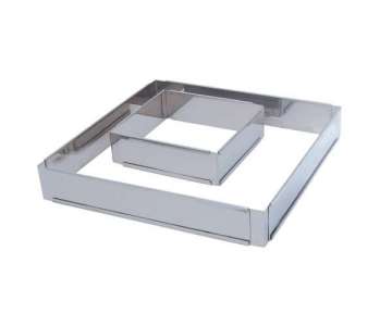 Patisserierrahmen quadratisch, verstellbar 30-57cm H: 5cm