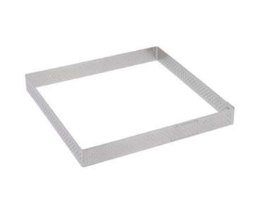 Tortenring quadratisch perforiert 15x15cm H: 2cm