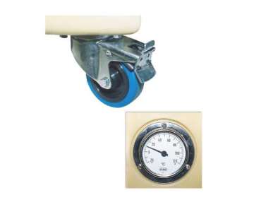 4er Set Rder Stahl  12.5cm zu Speisetransportbehlter