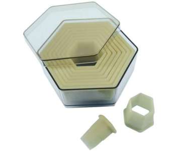 Ausstechersatz Sechseck glatt 9-teilig 1.5-9cm H: 5cm