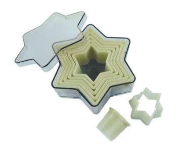 Ausstechersatz Stern 6 Zacken 7-teilig 3-12cm H: 5cm