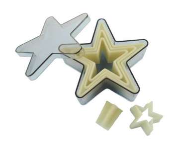 Ausstechersatz Stern 5 Zacken 8-teilig 1.5-10cm H: 5cm