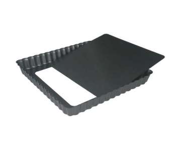 Tortenform geriffelt 23x23cm H: 2.7cm, Boden herausnehmbar