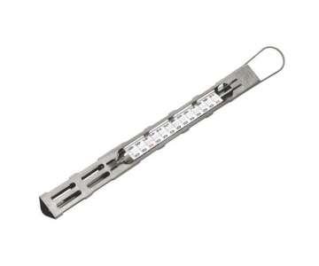 Zuckerthermometer von +80 bis +200 mit Metallschutzfassung