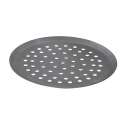 Pizzablech rund, gelocht ؠ28cm Blaustahl