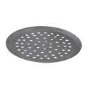 Pizzablech rund, gelocht ؠ32cm Blaustahl