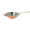 INOCUIVRE Wok Kupfer/Edelstahl 32cm mit Messinggriff