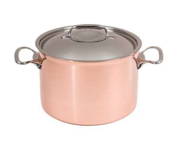 INOCUIVRE Kochtopf hoch Kupfer/Edelstahl �24cm m. Deckel