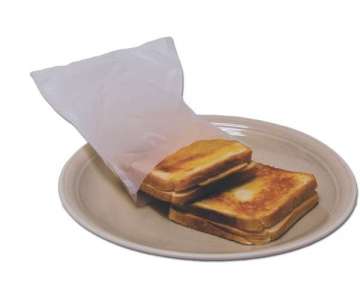 Toast- und Grillbeutel 2er Set, weiss, 16x17.5 cm